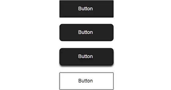 сравнение объемной кнопки с заливкой и тенью с остальными