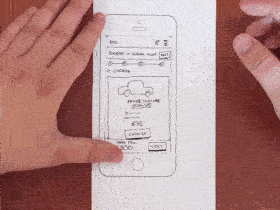 интерактивный бумажный прототип приложения