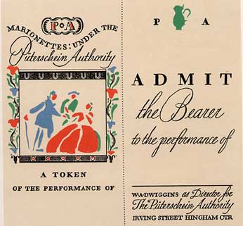 Графический дизайн билета в театр в 1922 году