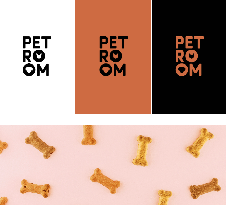 Логотипы груминг салона, в надписи которых есть образы собаки и кошки
