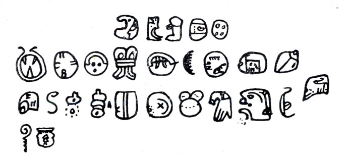 Логограммы из письменности индейцев