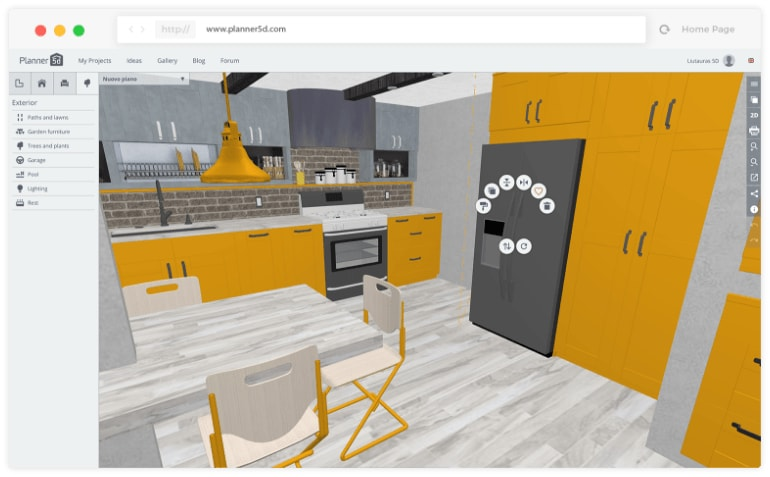 Дизайн кухни в Planner 5D