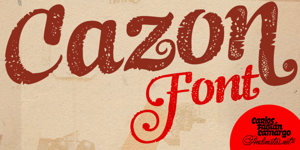 Пример шрифта Cazon