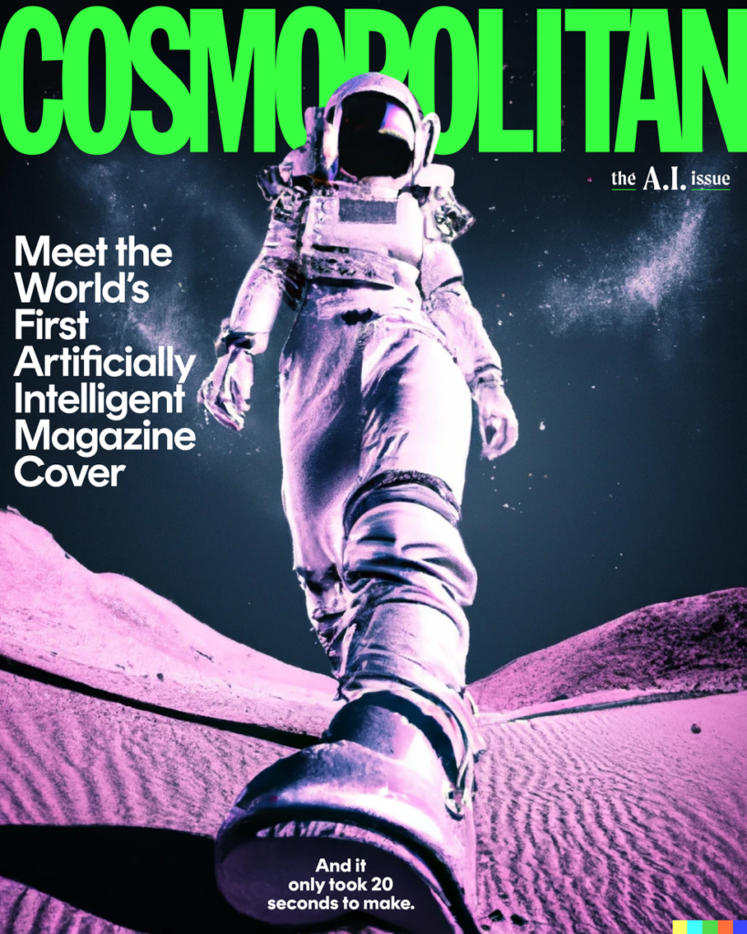 обложка журнала Cosmopolitan  девушка в космосе