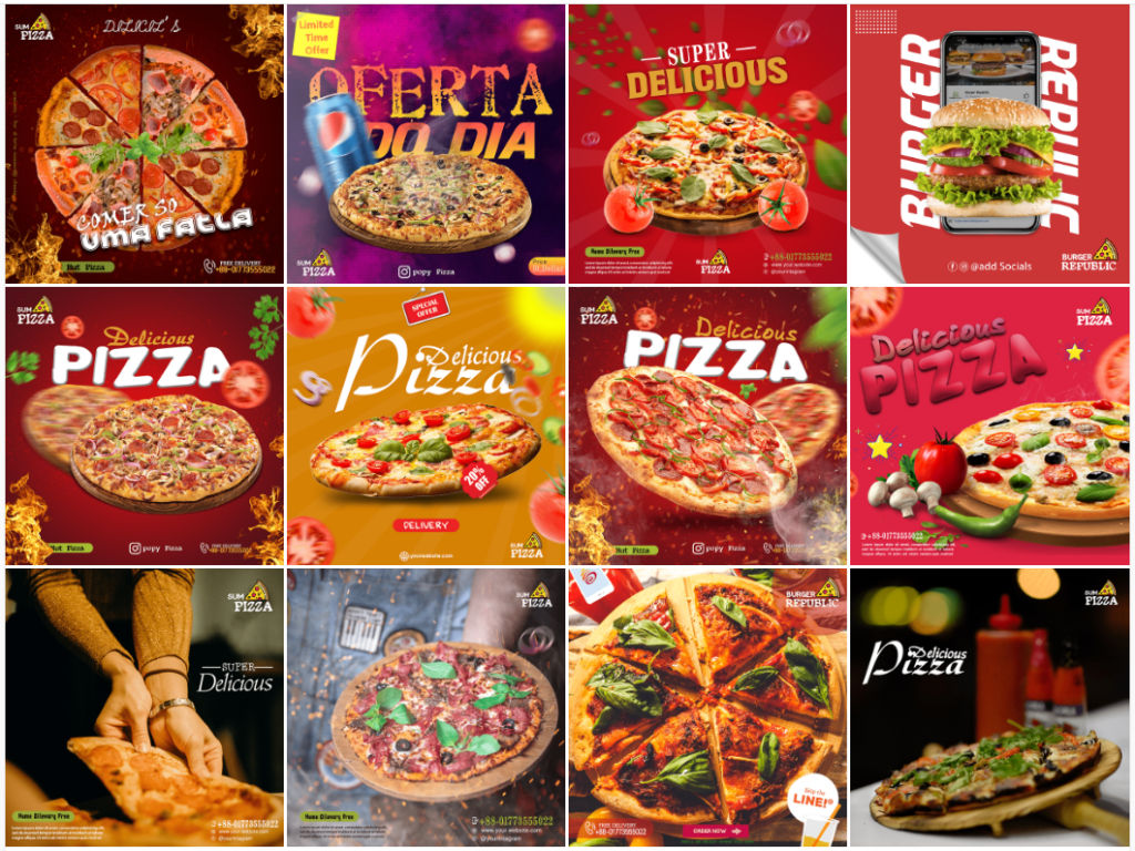 Примеры баннерной рекламы для пиццерии