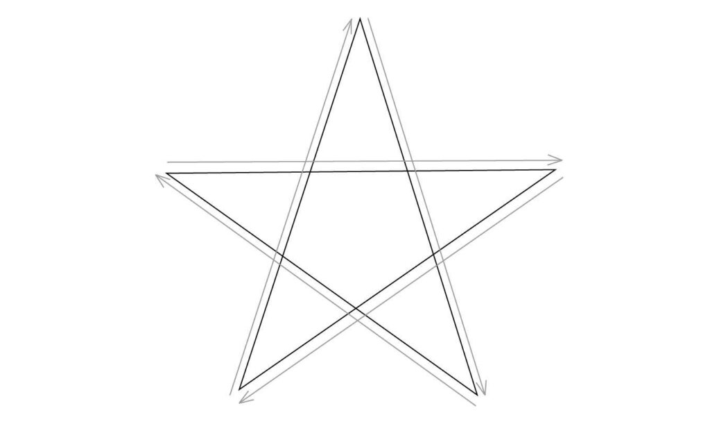 пятиконечная звезда инструкция со стрелочками как нарисовать