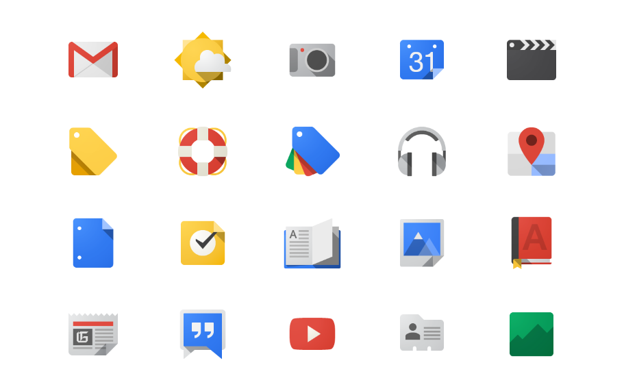 Логотипы сервисов Google