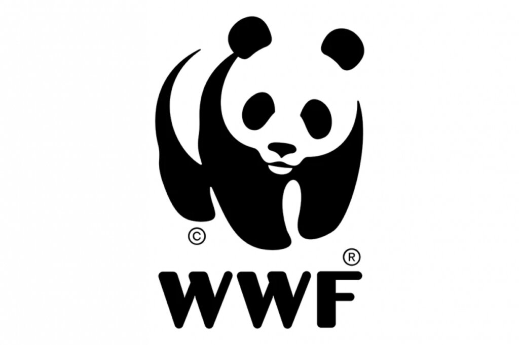 Негативное пространство в изображении панды на лого WWF