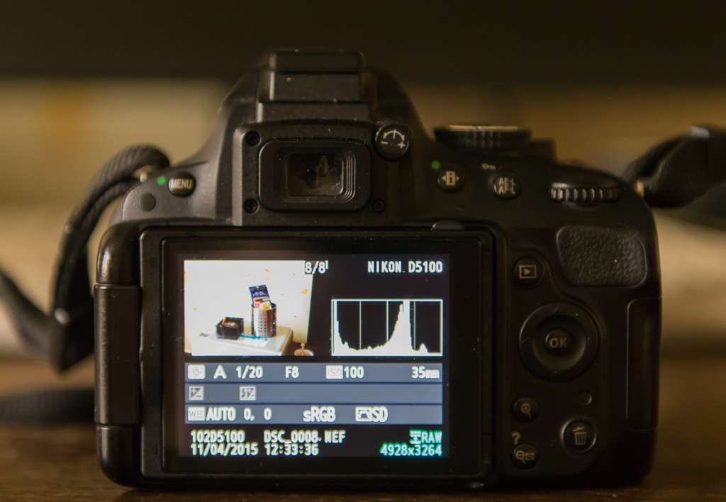 Гистограмма в камере Nikon для экспозиции
