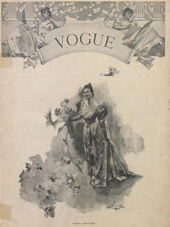 винтажная обложка Vogue  1982 года с иллюстрациями ручной работы