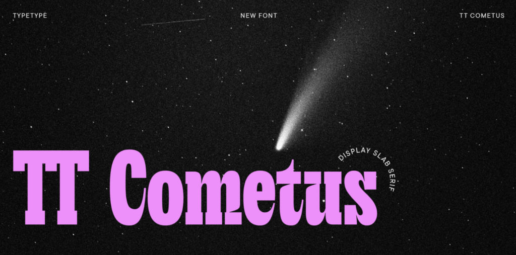 акцидентный шрифт TT Cometus