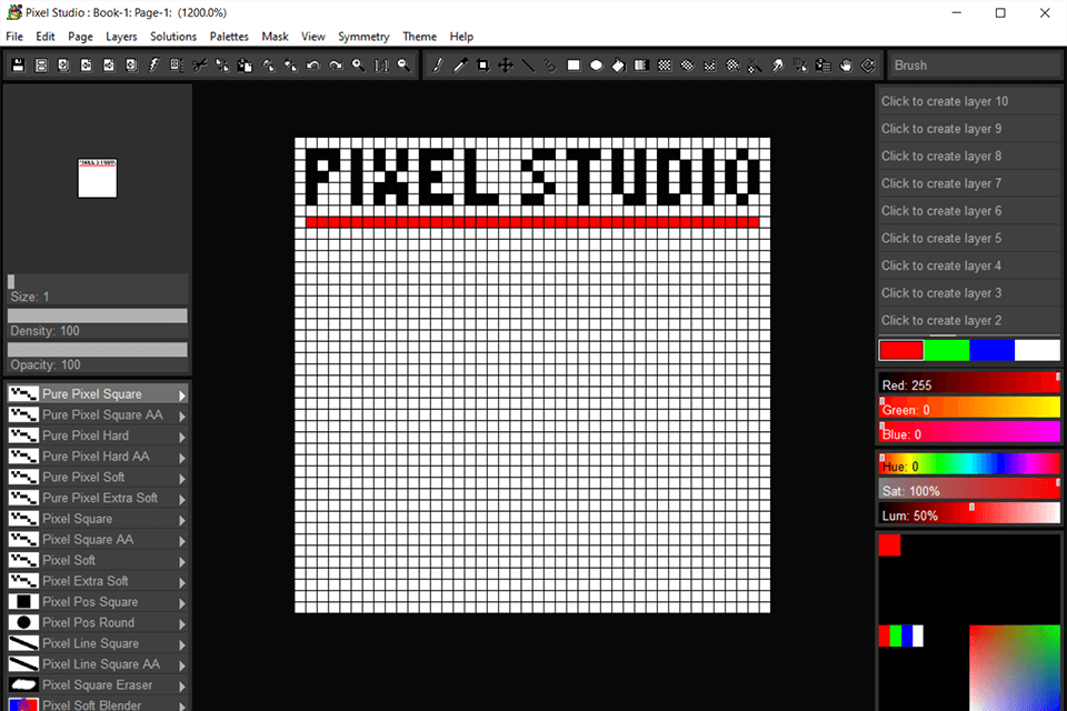 программа для пиксельного рисования Pixel Studio