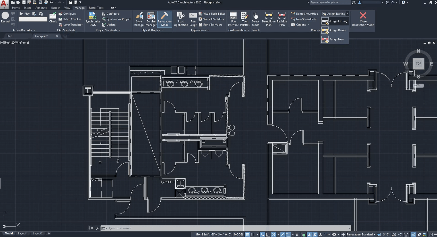 Архитектурный чертеж в AutoCAD