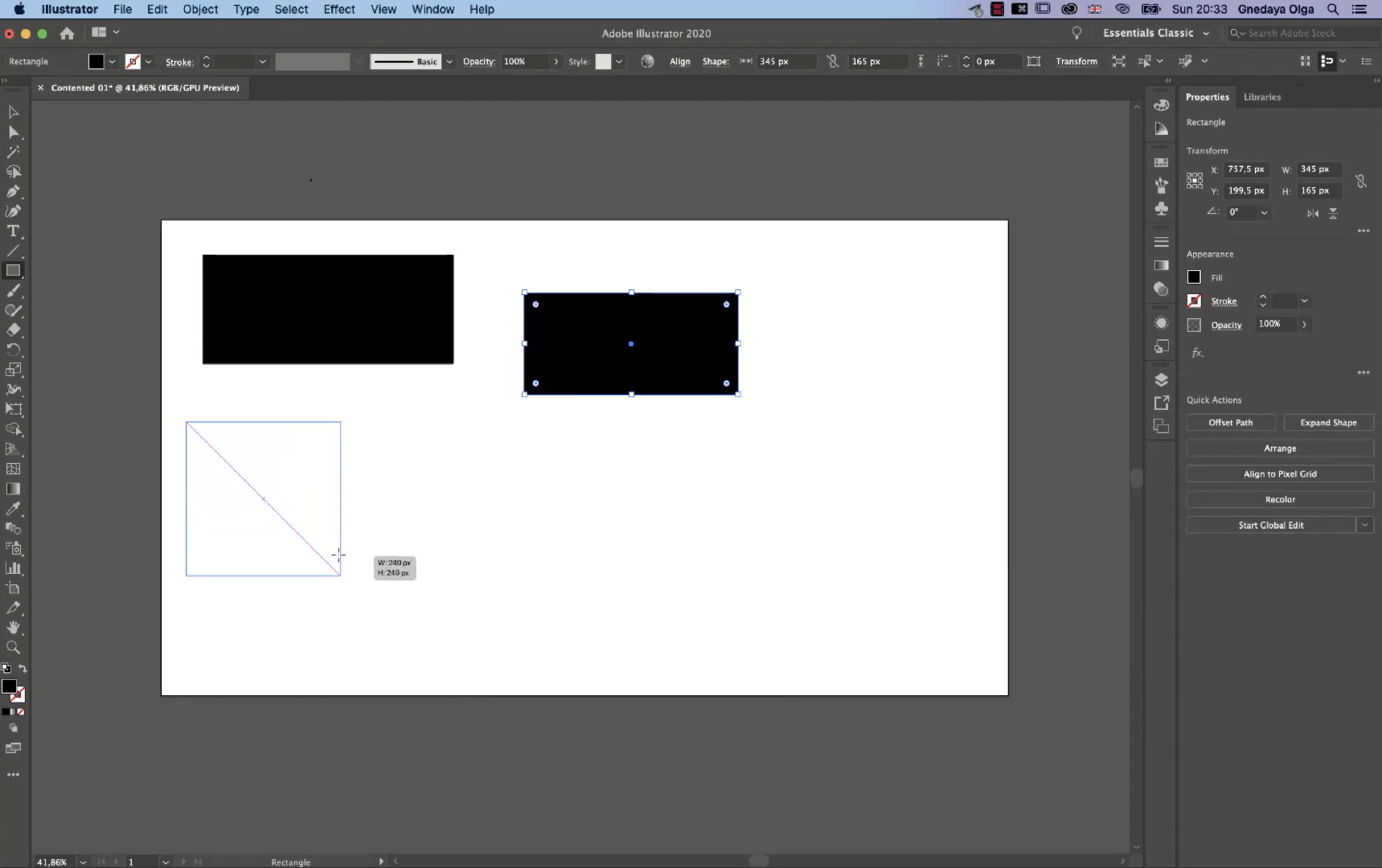 Создание квадрата в Adobe Illustrator