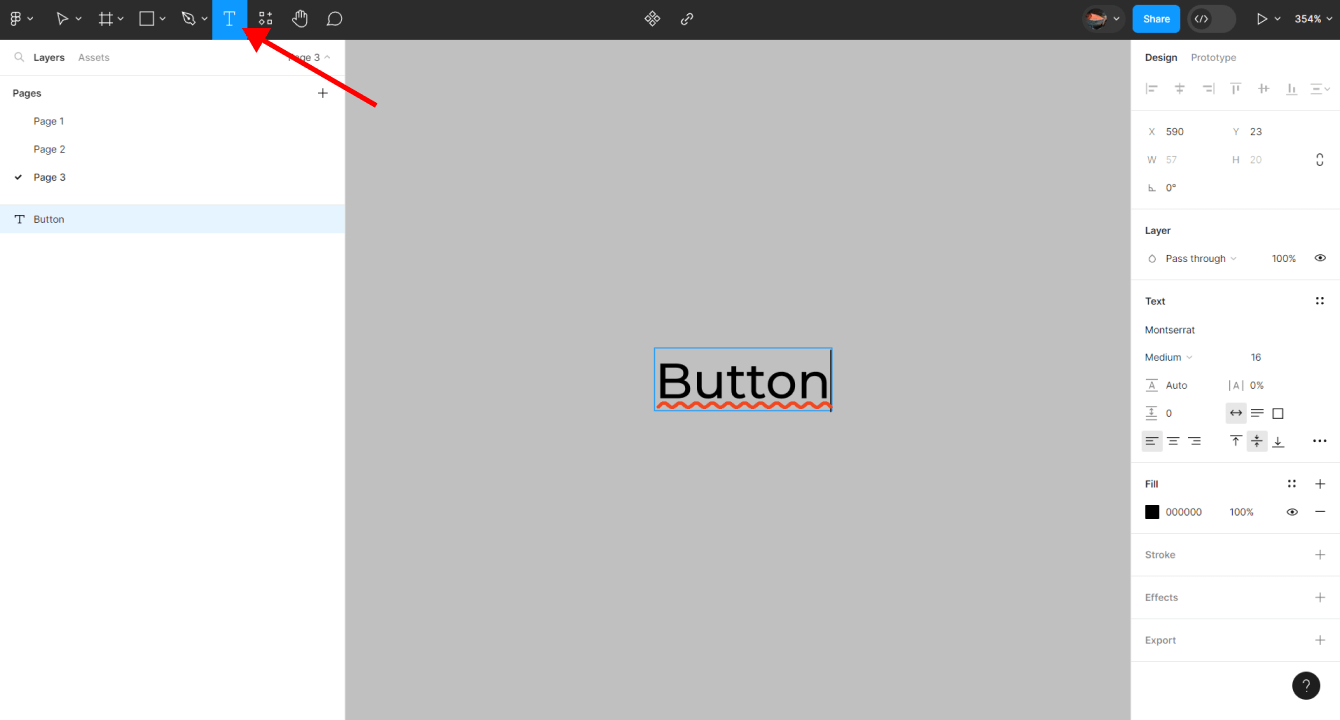 для создания кнопки сначала делаем текстовый блок