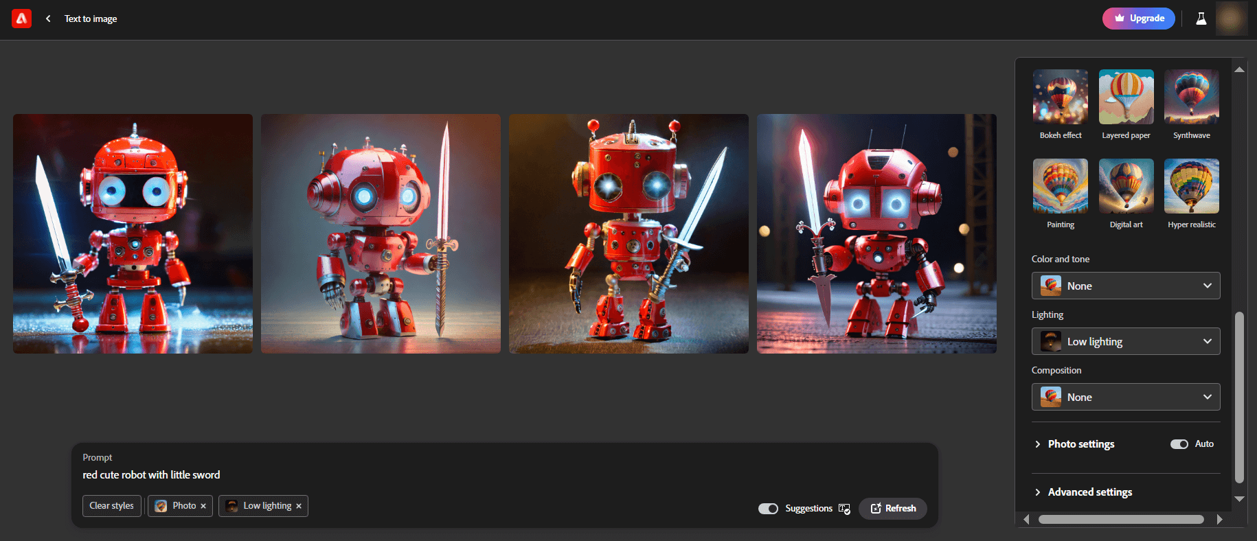 Роботы, созданные в Adobe Firefly