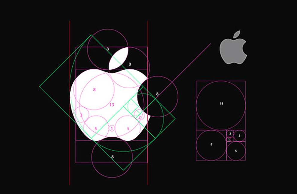 Золотые пропорции в лого Apple
