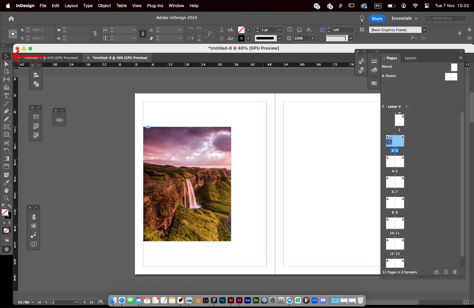 Обрезка изображения в Adobe InDesign