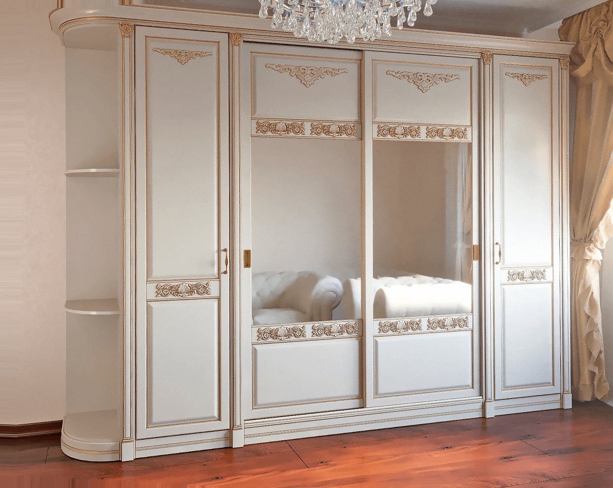 шкаф в спальне барокко