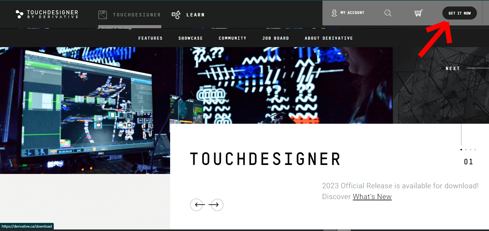 Сайт для скачивания TouchDesigner 