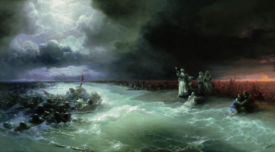 евреи переходят через Красное море Айвазовский