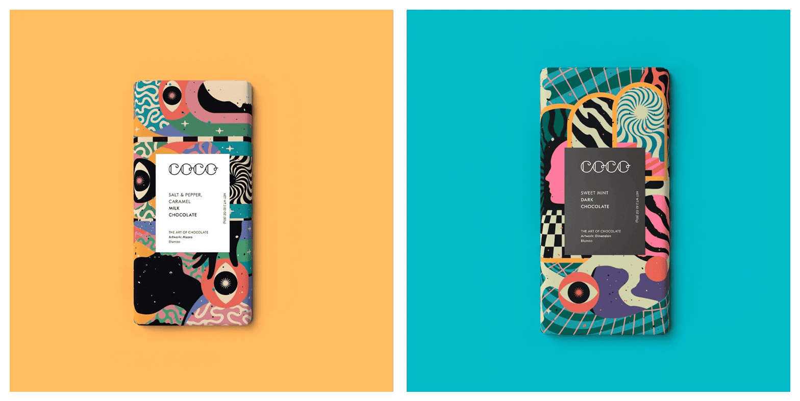 абстрактный дизайн упаковки шоколада