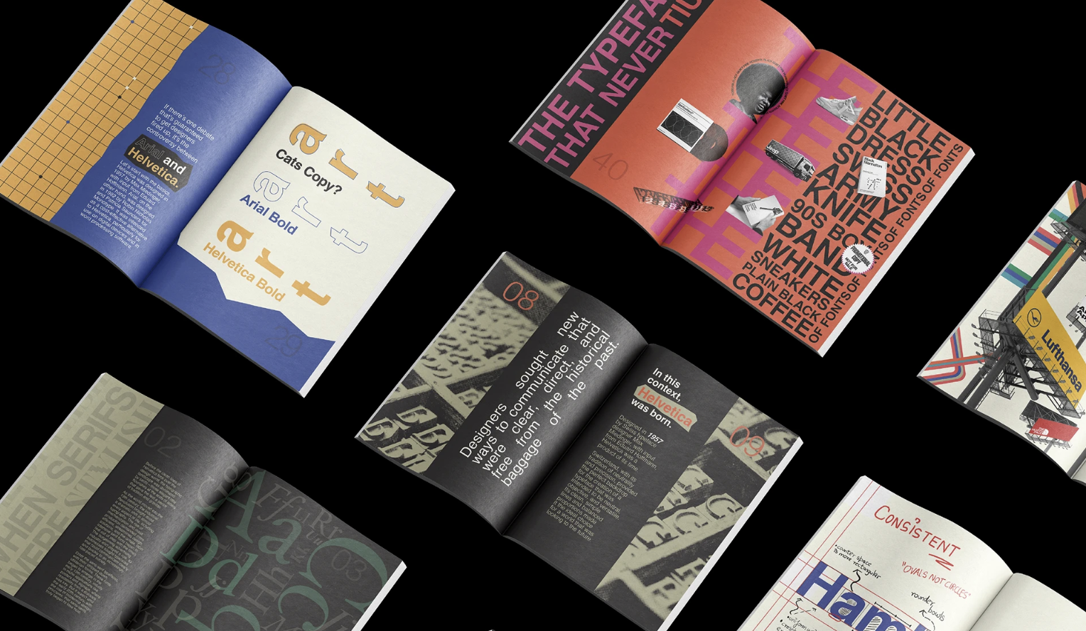 дизайн зина с гельветикой