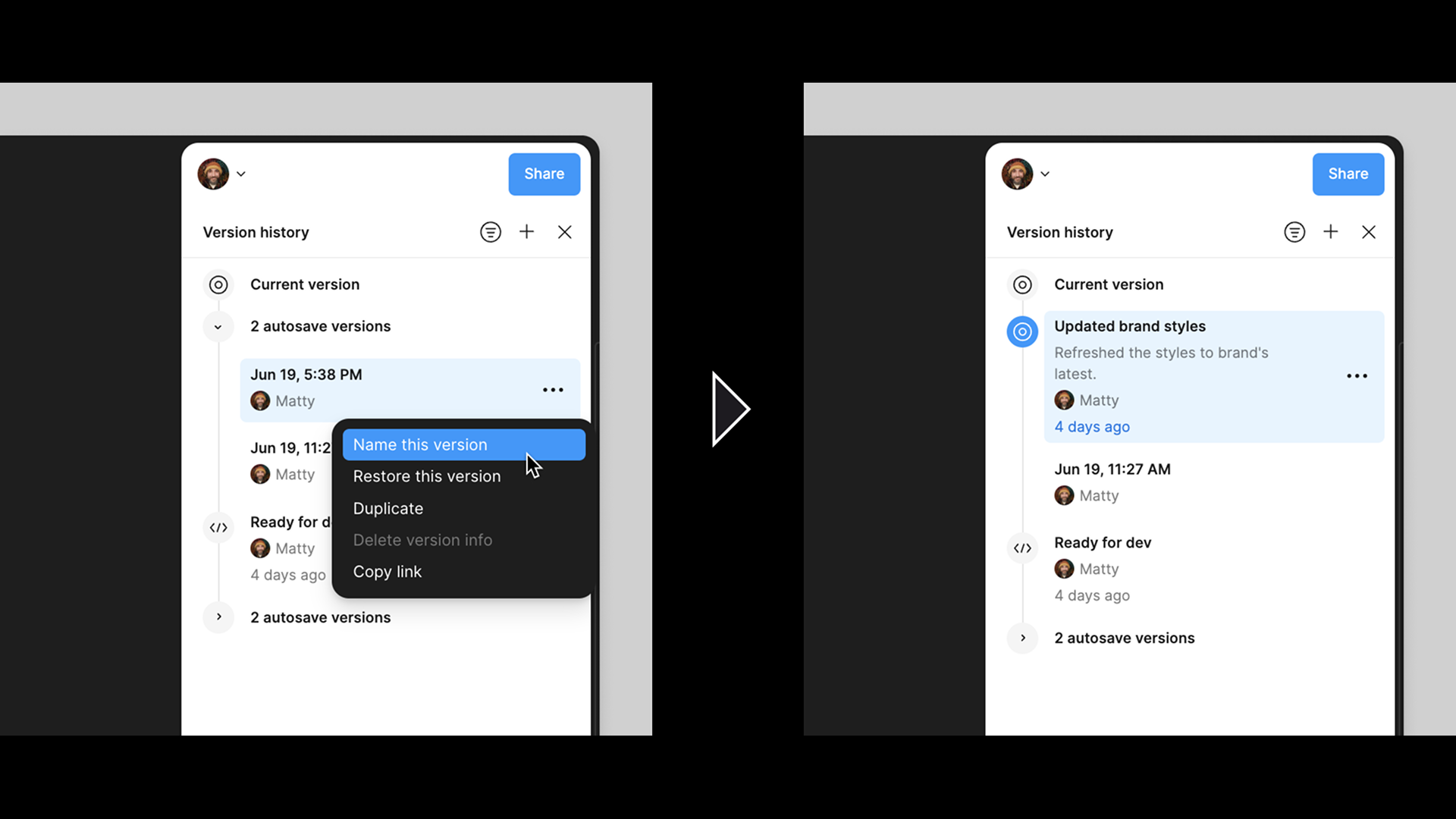 название и комментарий для проекта
