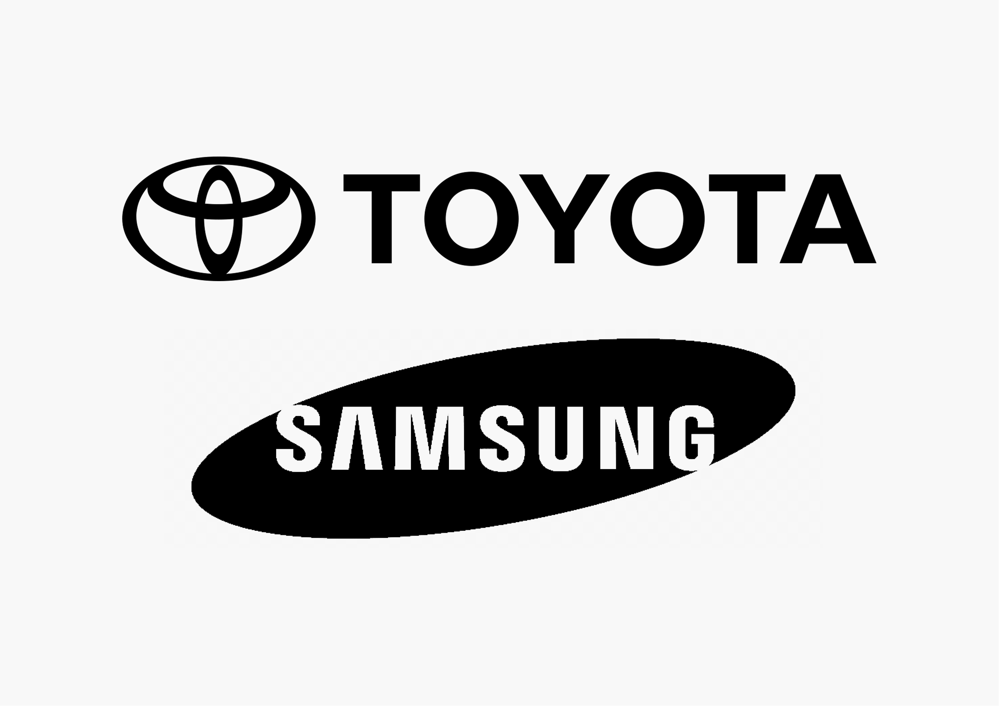 гельветика в логотипах тойоты и самсунга