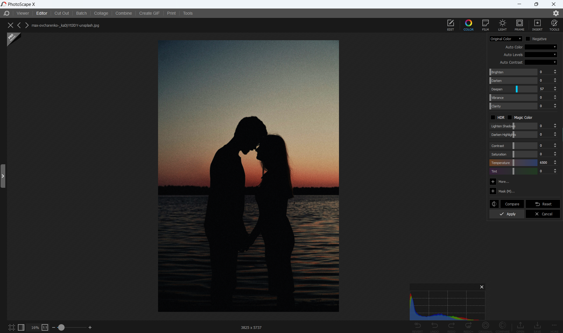 ретушь в фотоскейп
