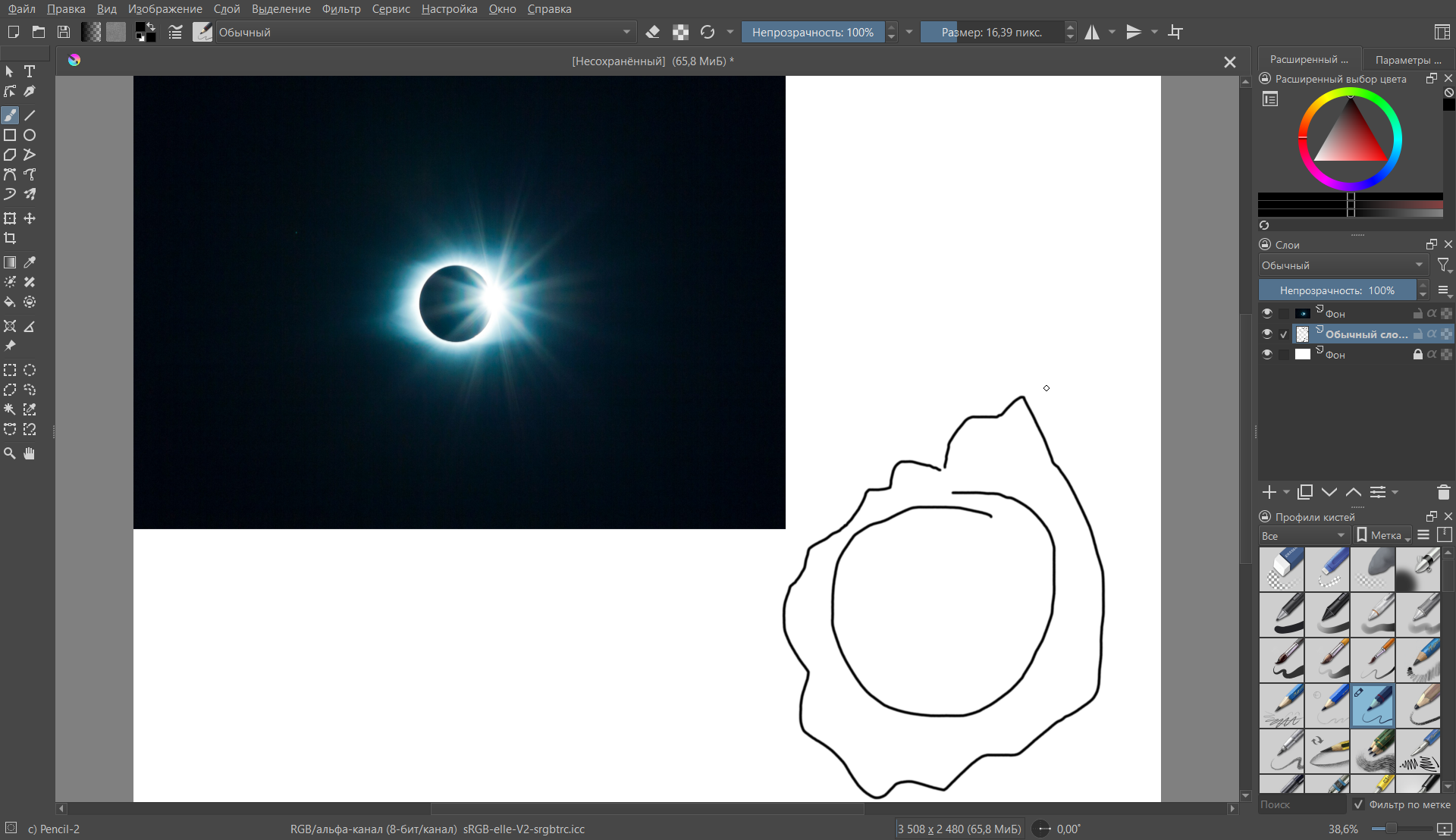 работа с кистями в крита