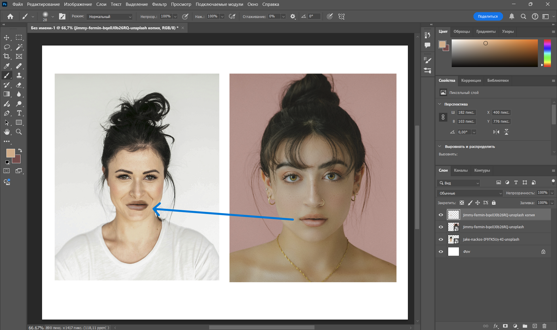 замена лица в овале