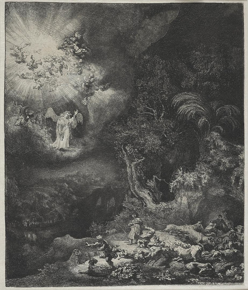 гравюра явление бога пастухам