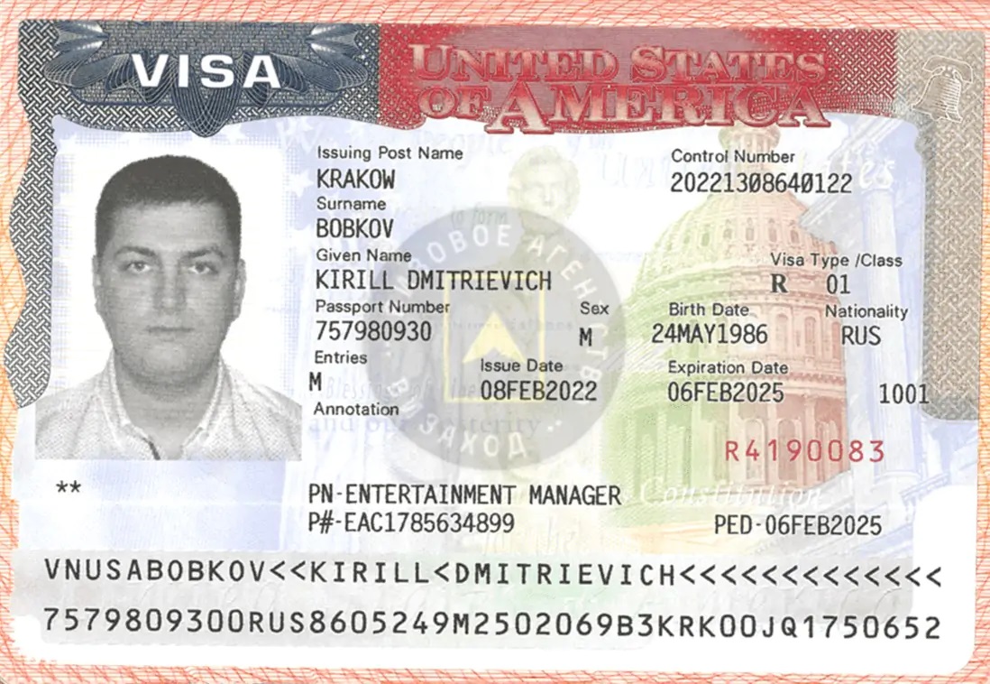 рабочая виза США