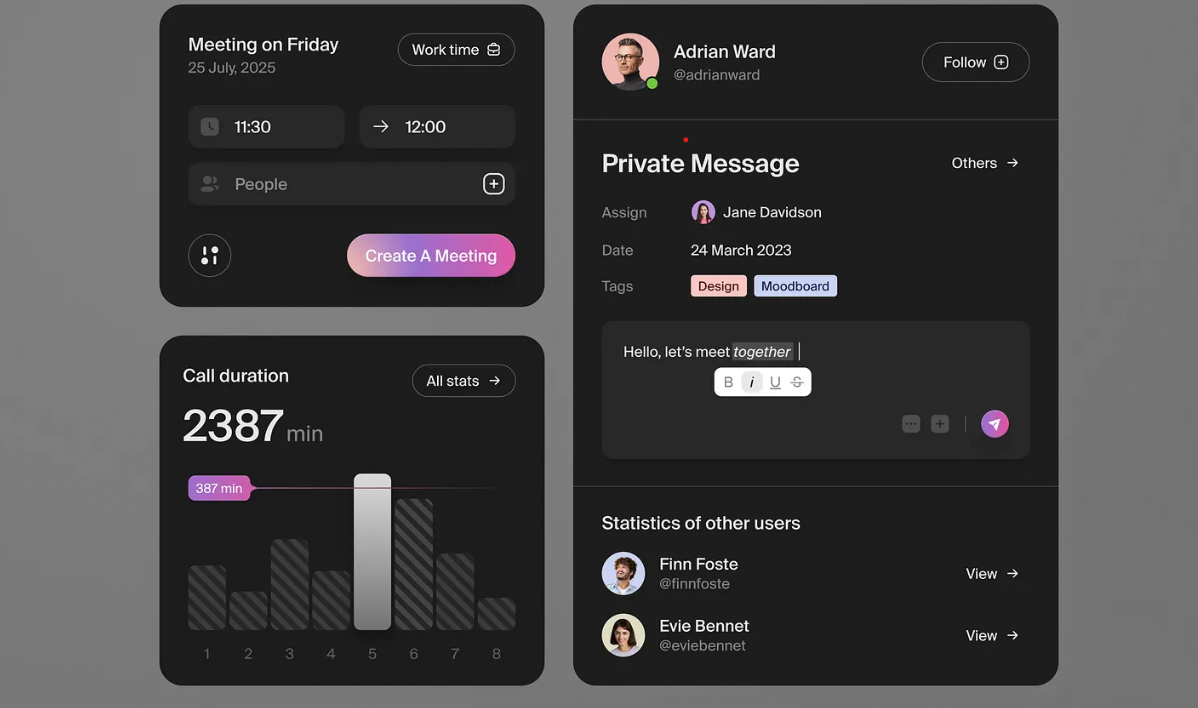 яркие кнопки на сером фоне