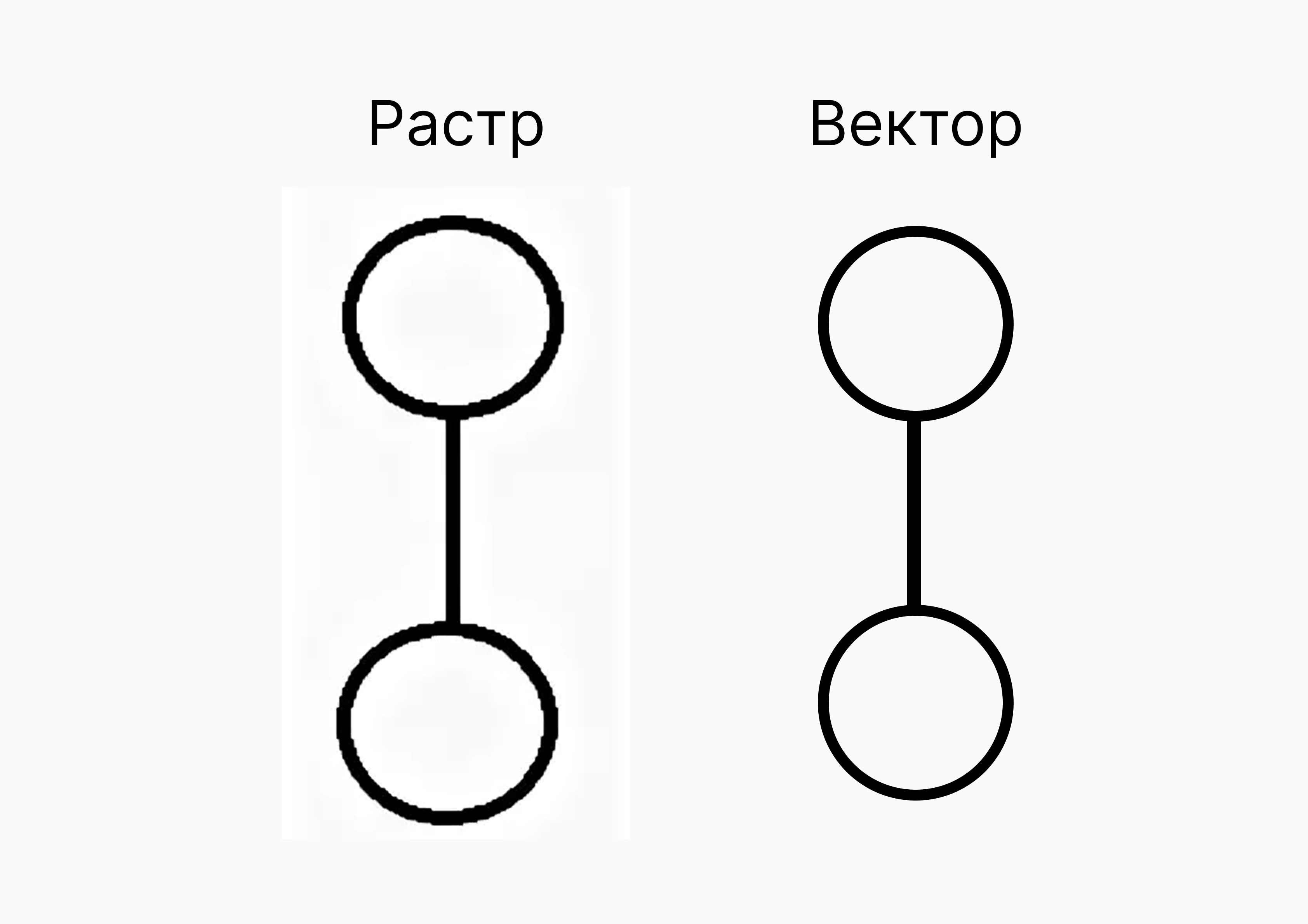 сравнение растра и вектора