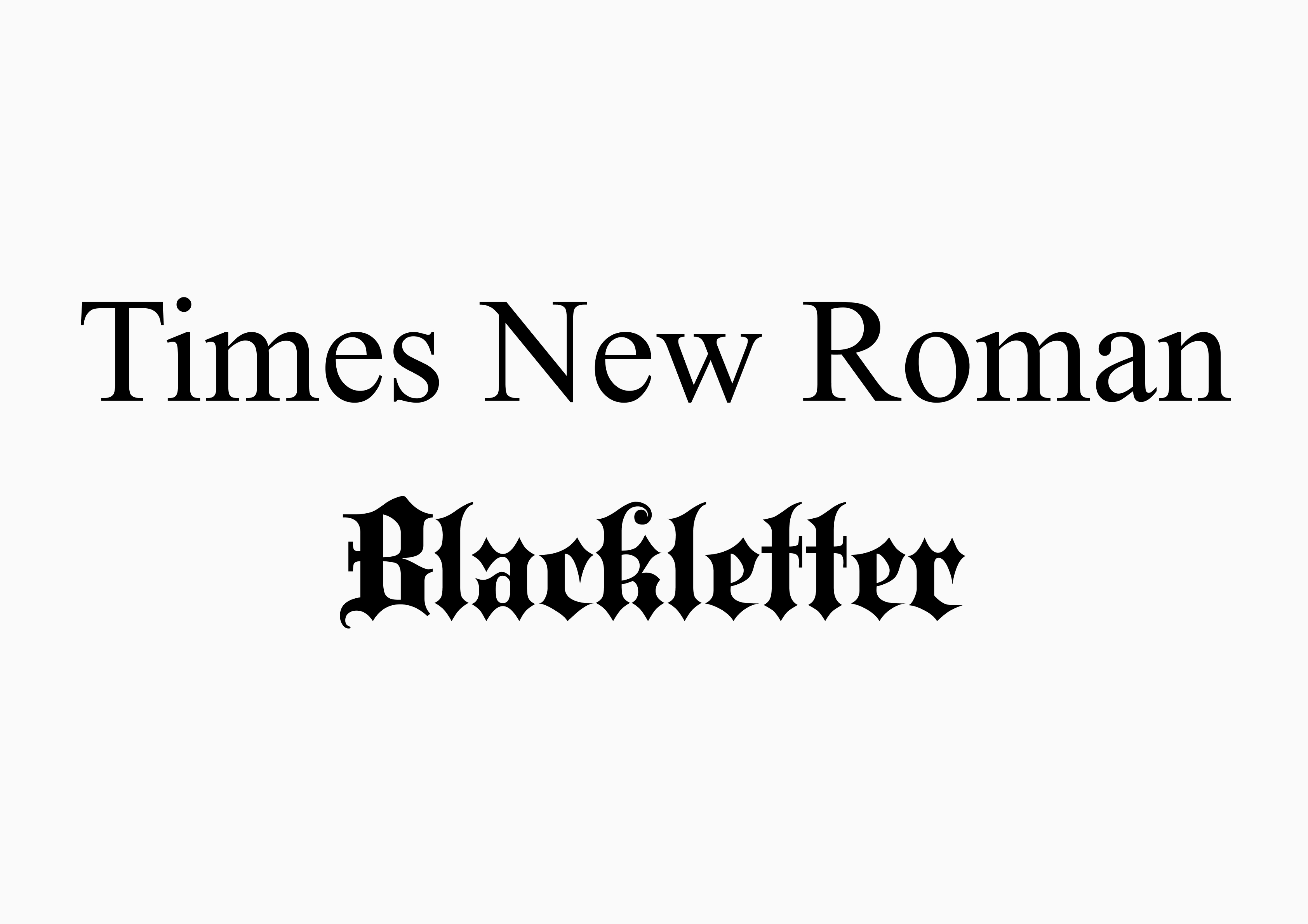 разнообразные примеры шрифты с засечками