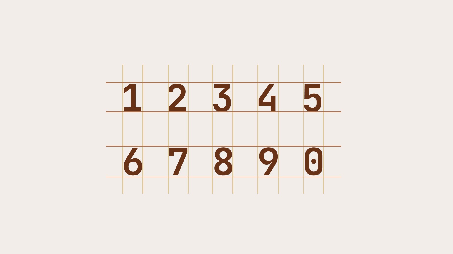 Табличные линейные цифры пример