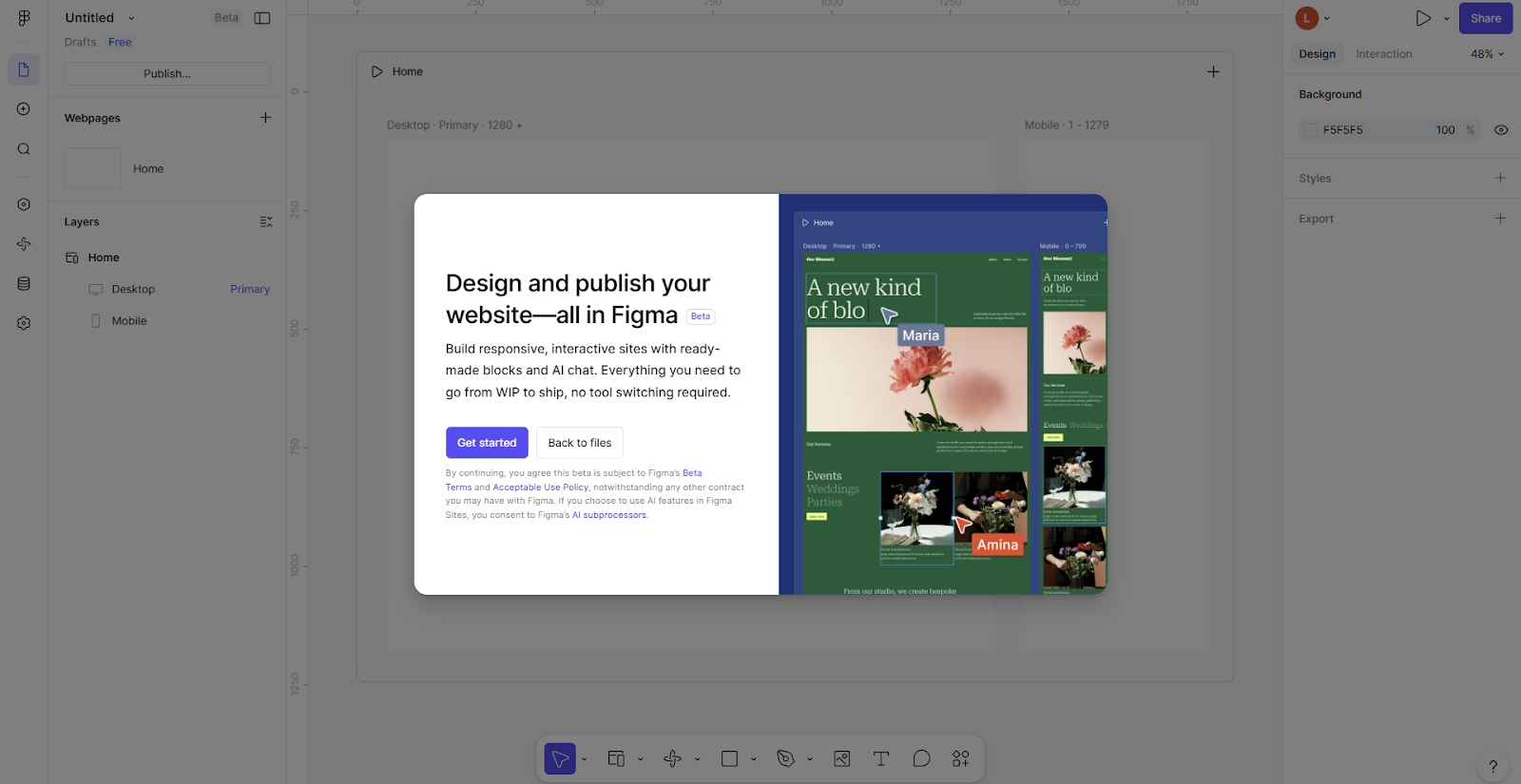 Конструктор сайтов в интерфейсе Figma: как сделать сайт и опубликовать его без кода.