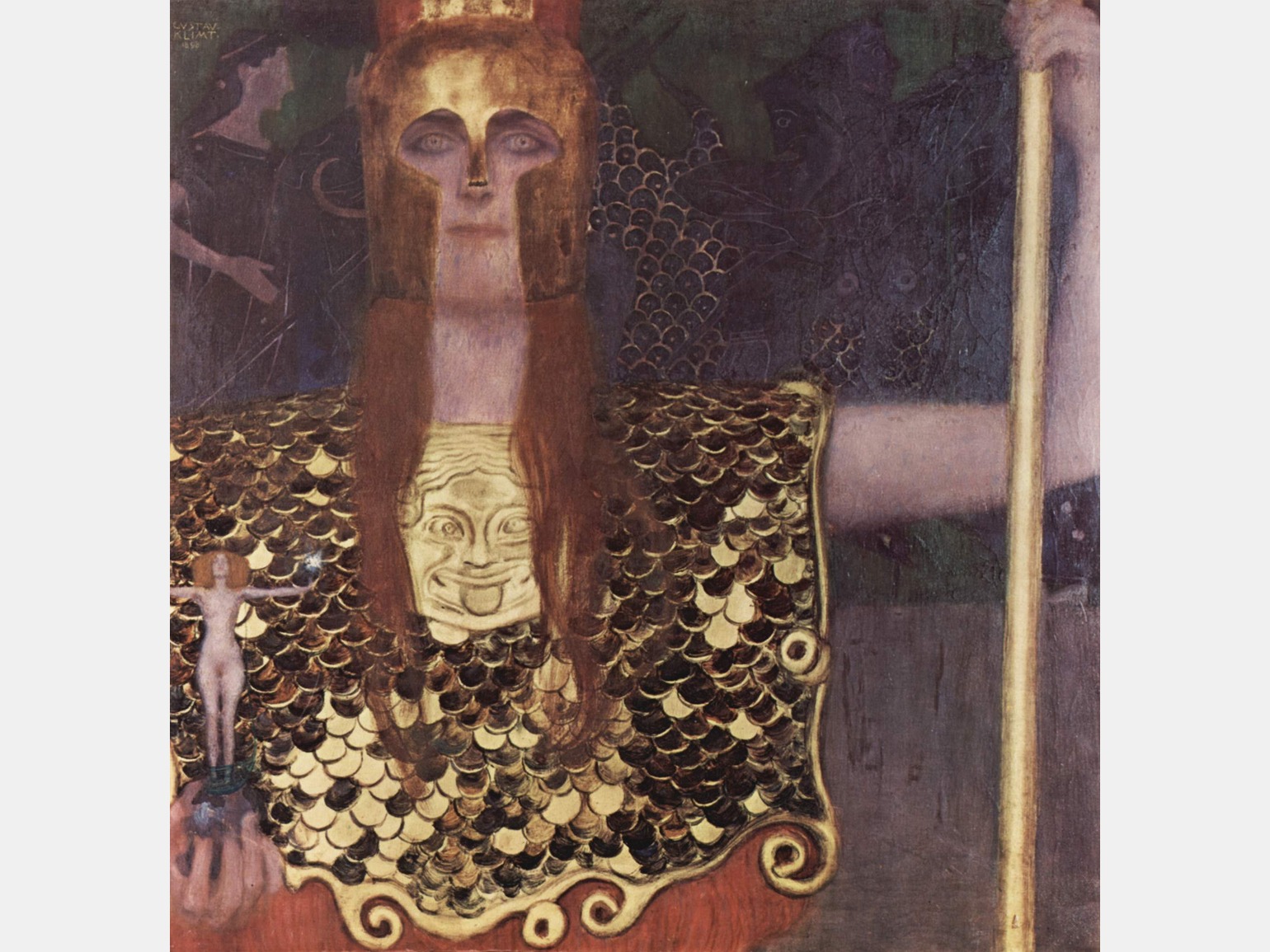 Густав Климт «Афина Паллада», 1898 г. — одна из ранних известных картин Густава Климта, символ венского Сецессиона и предвестие золотого периода творчества художника.