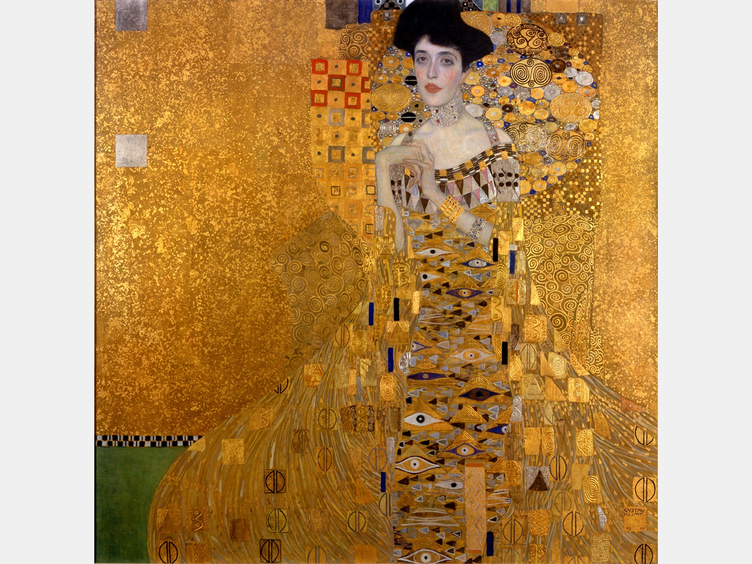 Густав Климт «Портрет Адели Блох-Бауэр I» — «Золотая Адель», самая известная картина Климта и знаковая работа золотого периода.