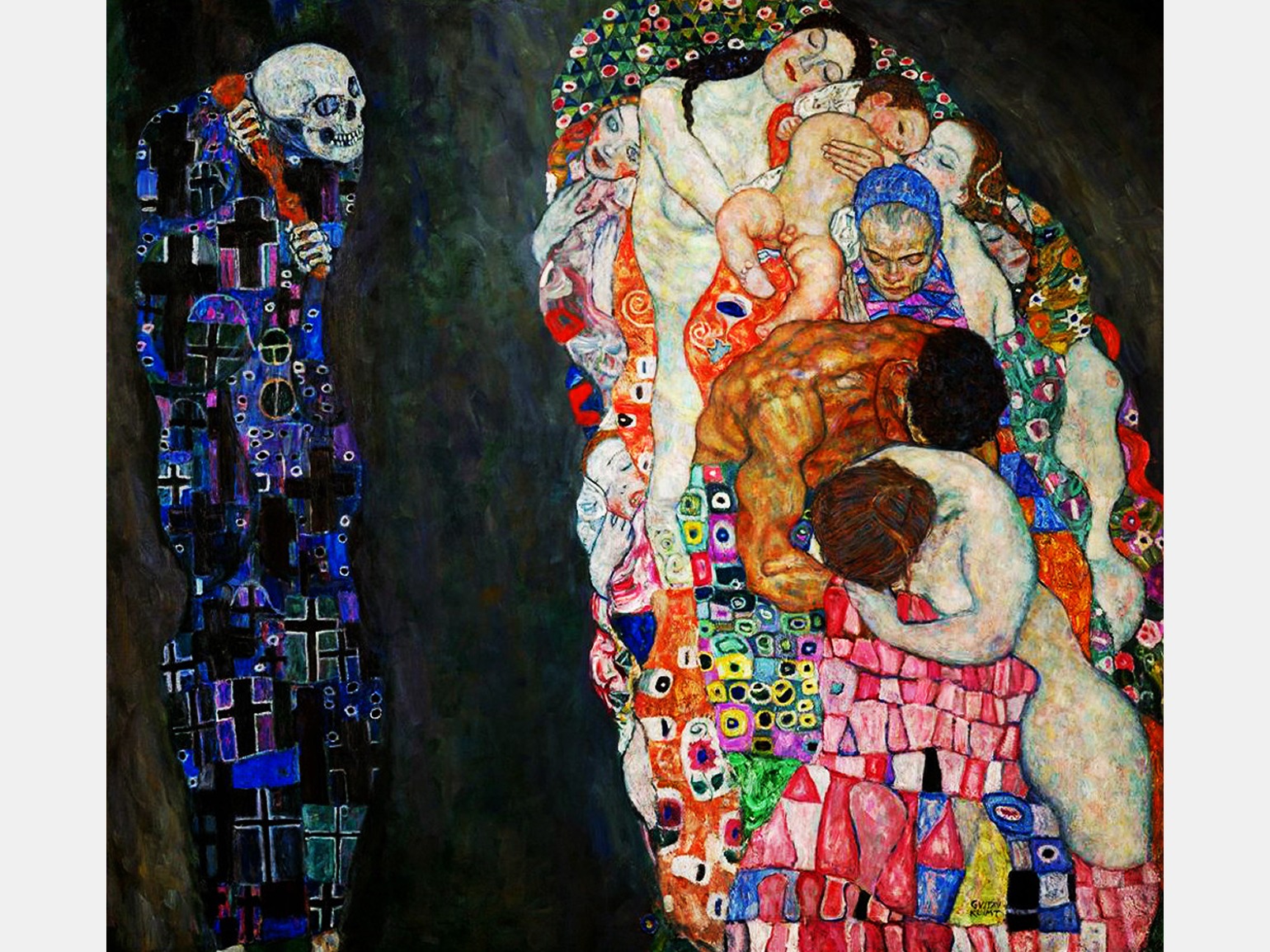 Густав Климт «Смерть и жизнь», 1908–1915 гг. — одна из самых известных символических картин Густава Климта о противопоставлении смерти и жизни.