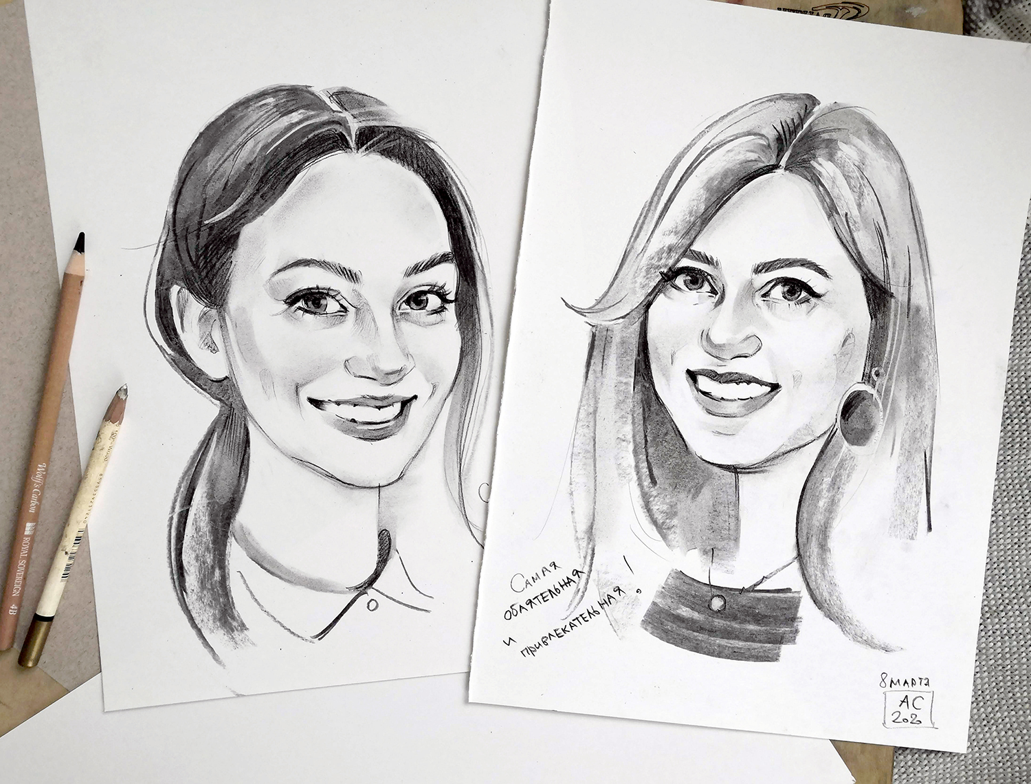 Нарисованные портреты по фото — вариант заработка для художников без опыта и способ начать зарабатывать на рисунках.