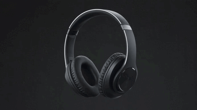 видео нейросеть беспроводные наушники в студийном свете