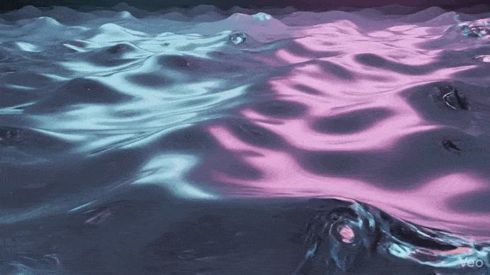 Абстрактные 3D волны в Veo