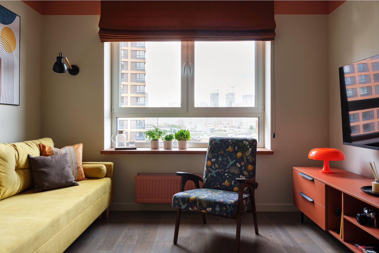 Яркая мебель с акцентной обивкой