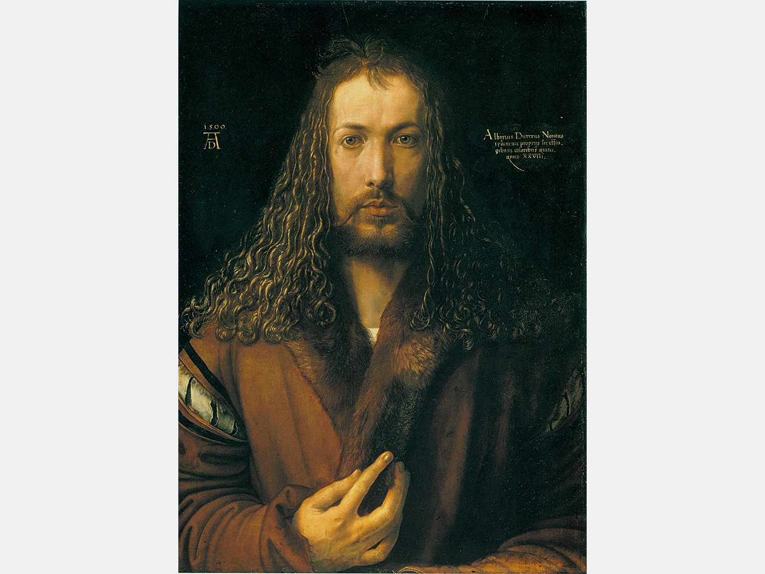 Картина Альбрехта Дюрера «Портрет в одежде отделанной мехом» — автопортрет в образе Христа.