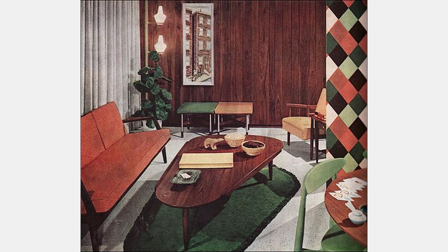 Стиль мидсернчури ретро-фото