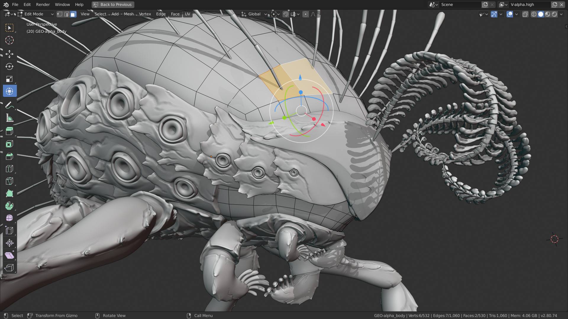 3D-анимация насекомого в Blender
