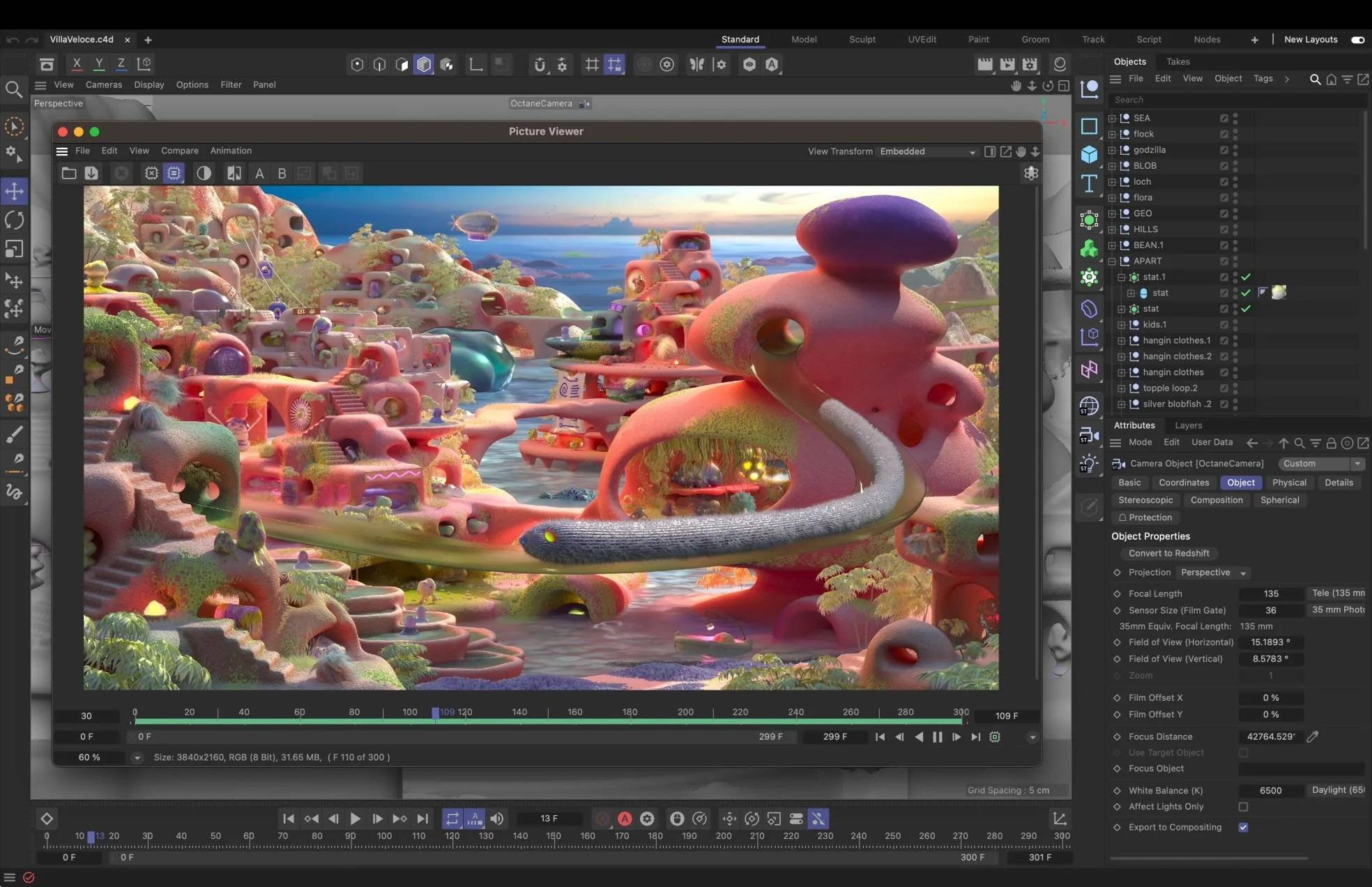 Моушн-дизайн сцены в Cinema 4D
